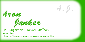 aron janker business card